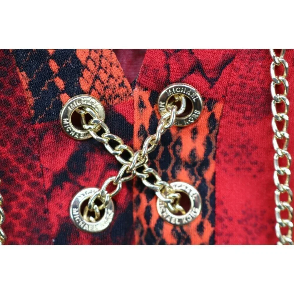 Michael Kors Long Sleeve Roll-Tabbed Dress-Size XS-Chains